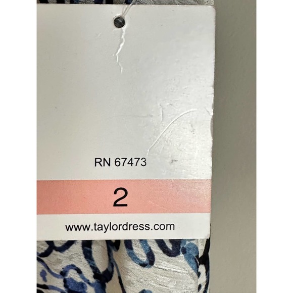 NWT Taylor Printed Flutter Sleeve Bodice Cut Out A-Line Dress Sz 2 - Picture 4 of 12
